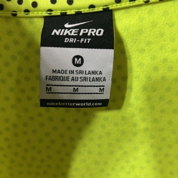 Nike Pro Neon Polka-dot Half Zip Pullover Size M - Picture 5 of 5